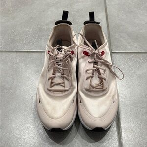 Nike Cream and Black Sneakers with Red Accents